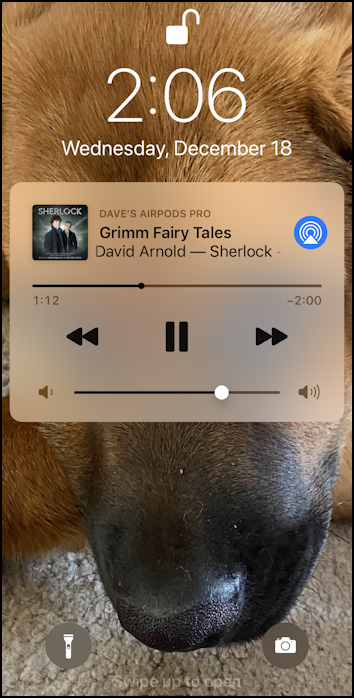 iphone ios13 music controls on lock screen