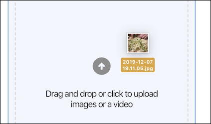 pinterest post photo - drag photo to post