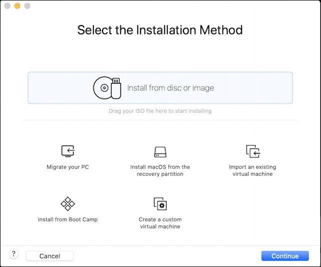 vmware fusion - install opensuse - new virtual machine