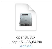 vmware fusion - opensuse install - iso image