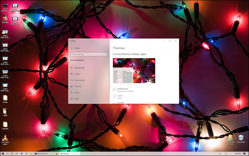 windows 10 christmas holiday theme win10 free download lights 