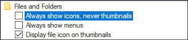 win10 file explorer always show icons