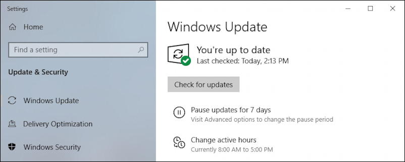 win10 windows pc - up to date updates