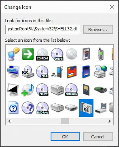 win10 file icon shortcut - camera