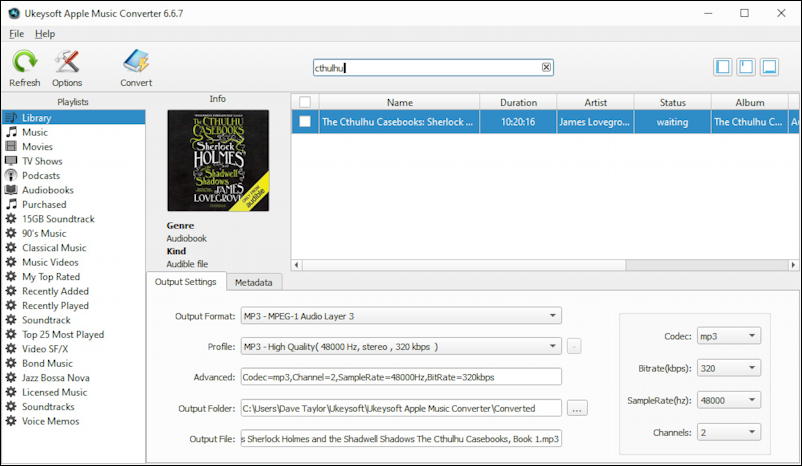 convert mp3 to aax audible