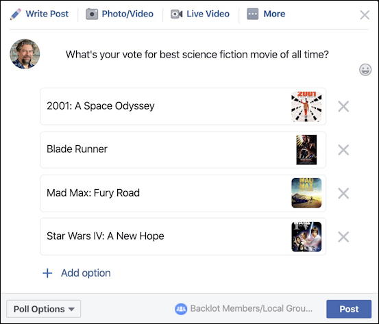 facebook poll - best movie - with posters