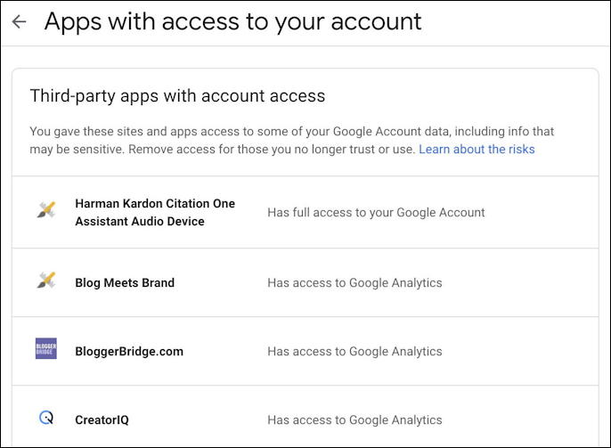 detail third party app access google account - bloggerbridge