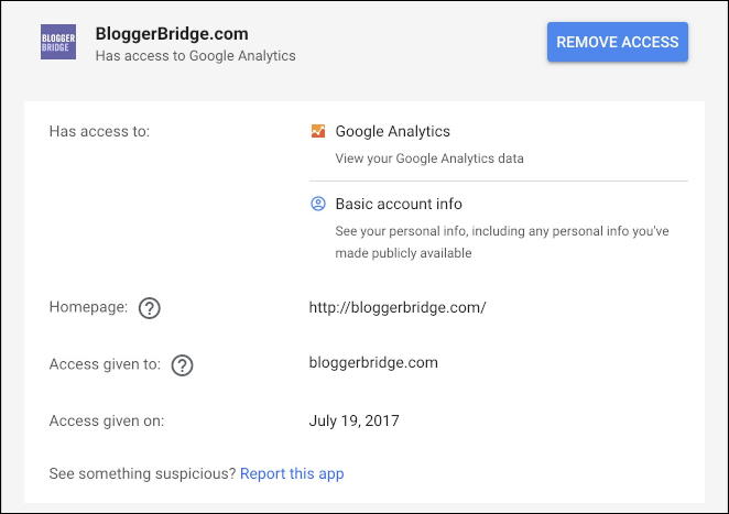detail third party app access google account - bloggerbridge