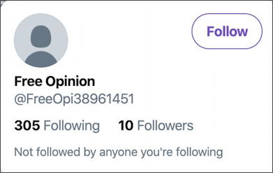 probably bogus twitter account