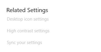 windows theme related settings - desktop icon