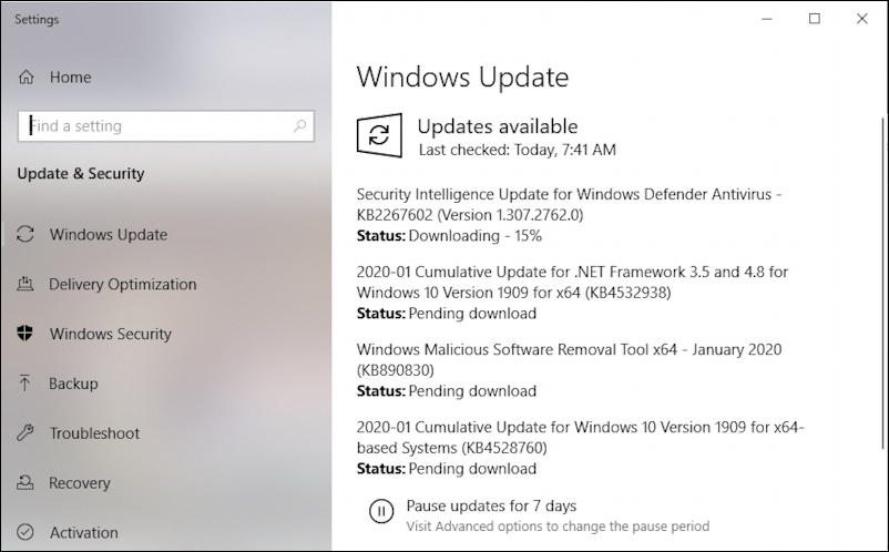 win10 downloading update windows 10