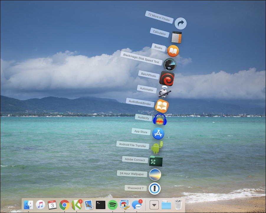 mac macos x - dock - folder display fan