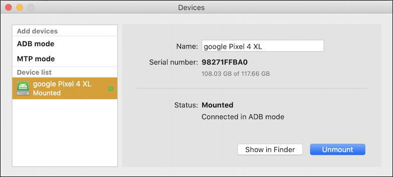 macdroid android file access setup