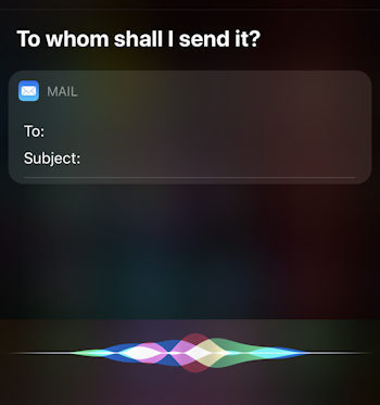 siri send email - to whom? apple mail iphone ios13