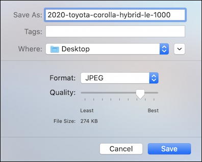 reduce jpeg image file size - mac preview photo photograph image picture