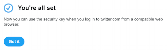 twitter account security - public key security enabled