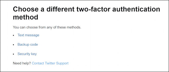 twitter - second factor two factor authentication login