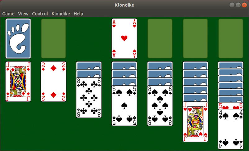 ubuntu linux - aisleriot solitaire klondike