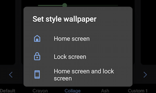 android 10 - settings - styles - set style wallpaper
