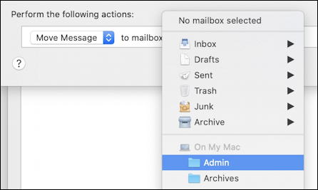 mac apple mail - move message too rule filter