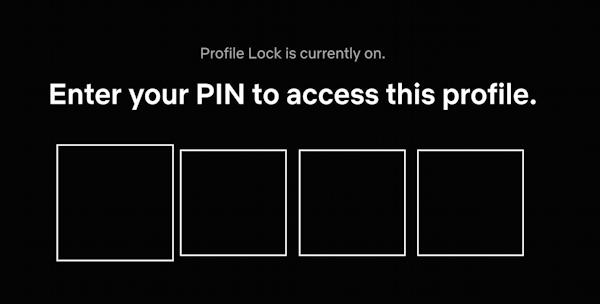 netflix profile enter security privacy pin challenge