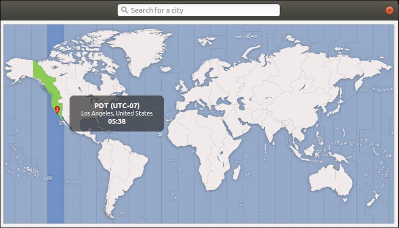 ubuntu linux - wrong time timezone - world map timezones