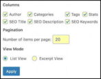 change wordpress all posts view settings preferences admin