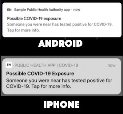 covid-19 contact tracing alert android ios13