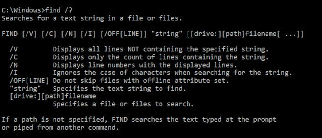 windows command prompt find file