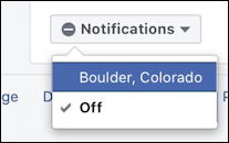 facebook weather notifications - boulder co