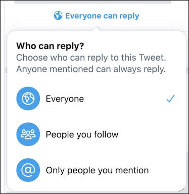 twitter tweet - who can reply to your tweet