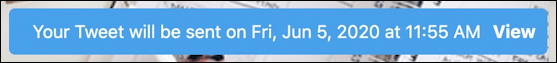 twitter tweet - scheduler confirmation
