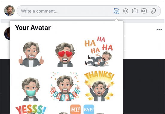 facebook avatar stickers