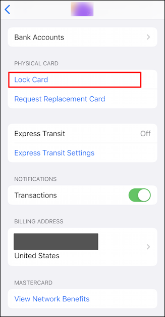 how to lock apple card