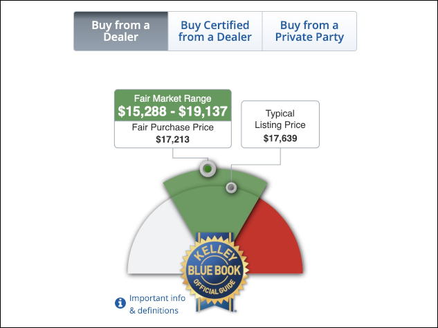 kelley blue book typical sale price, dealer, 2017 toyota prius car used