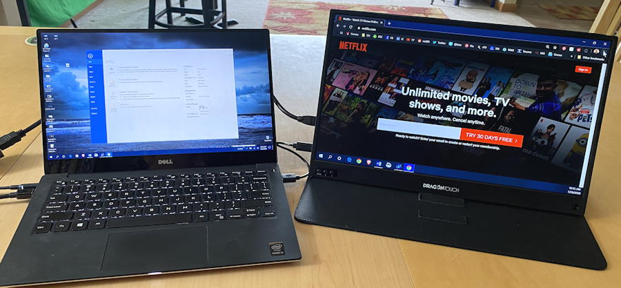 win10 pc second display screen monitor netflix extend