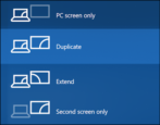 how to configure set up second screen display monitor projector windows win10