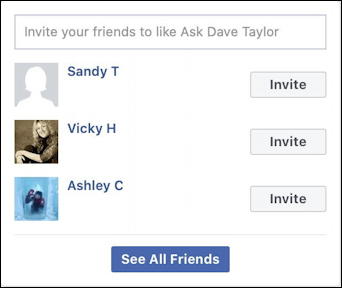 how do i invite friends to my facebook business page