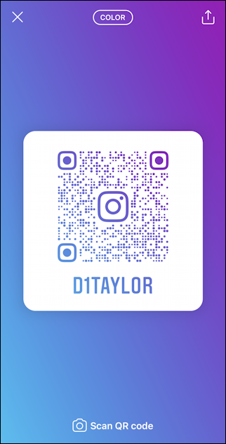 create instagram qr code - color