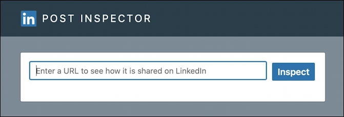 linkedin post inspector - input box