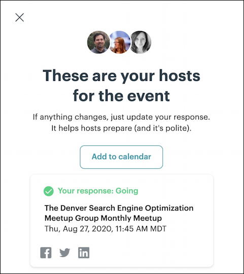 meetup.com - your hosts for the event