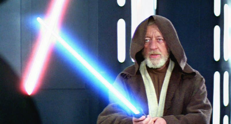 obi wan kenobi light saber alec guiness