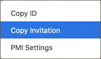 zoom meeting - copy invitation