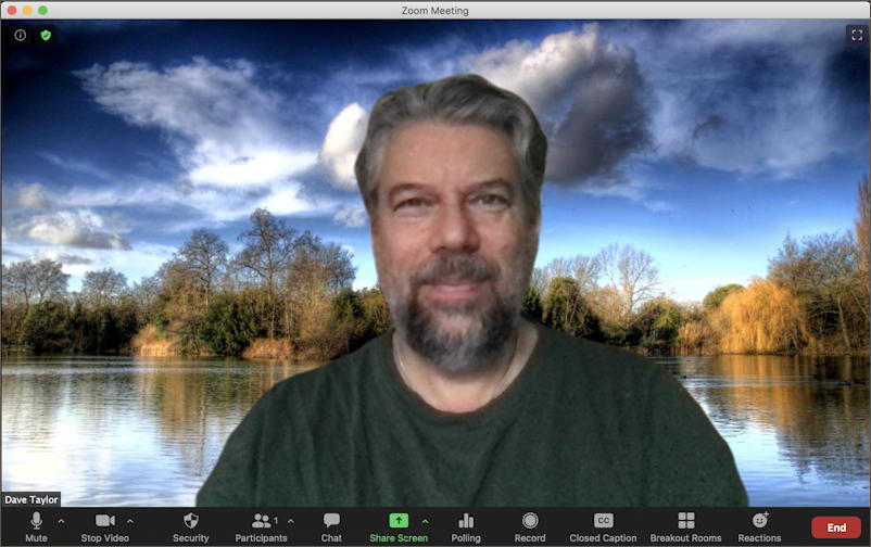 zoom meeting, dave taylor on video, mac macos x