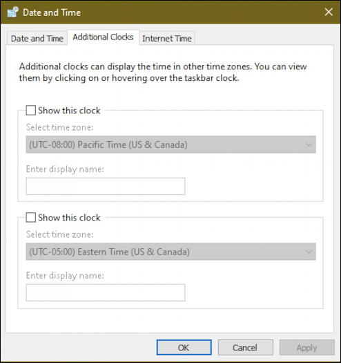 win10 date and time settings original interface settings preferences