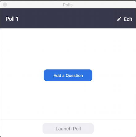 create a poll - zoom