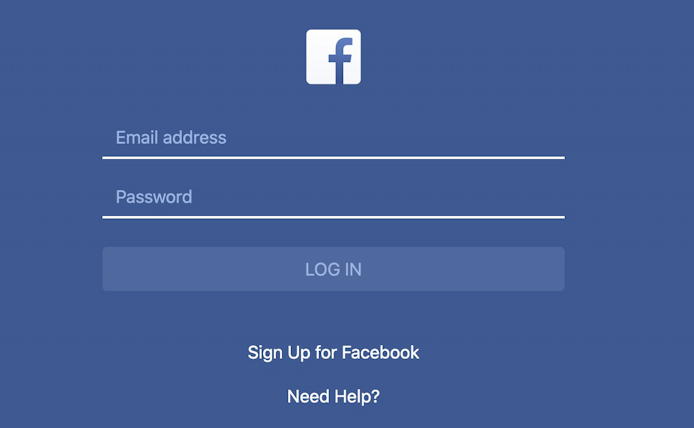 scam fake phishing facebook login page