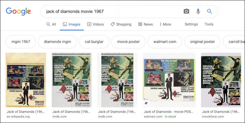 google image search - for movie poster jack of diamonds 1967