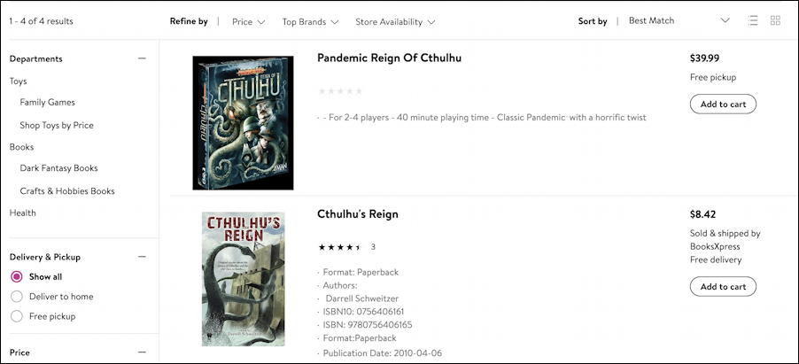 walmart.com search results - pandemic reign of cthulhu