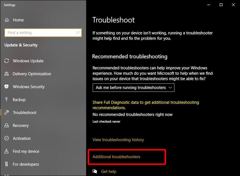 win10 windows - checking for updates - troubleshooter